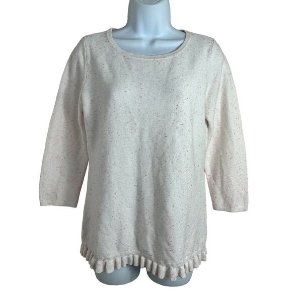 Talbots Pullover Sweater Speckled Sweater Sz Small Pastels 3/4 Sleeve New - Picture 1 of 8